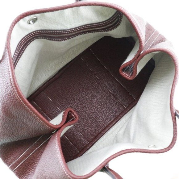 HERMES Garden party PM Tote Bag Rouge ash Red Negonda - Picture 16 of 16